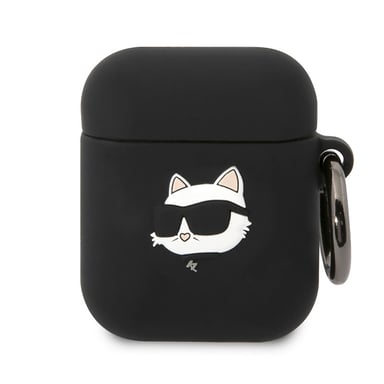 Custodia in silicone per AirPods 1/2 Choupette Head 3D Luxe Antiurto