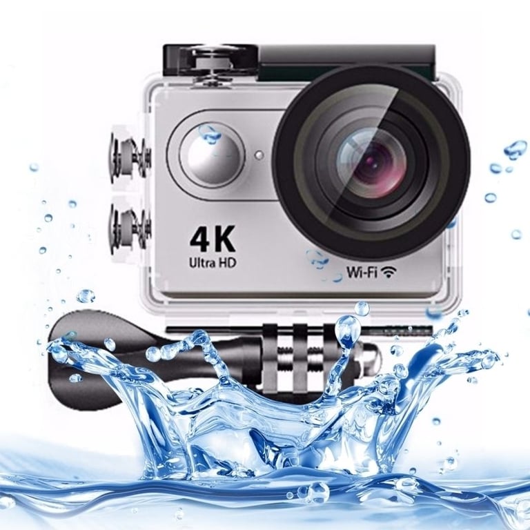 Caméra Sport 4 K Ultra HD 12 Mp LCD 2 Pouces Wifi 170 Degrés Étanche Argent  YONIS - Yonis