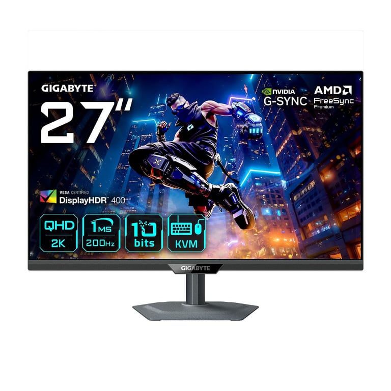 GIGABYTE M27Q2 QD MONITEUR DE JEU 27” QHD 2560 X 1440 200HZ 1MS 350 CDM² FREESYNC PREMIUM DISPLAY HDR400 HDMI 2.0 DISP - vue 2