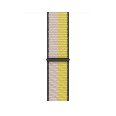 Bracelet Sport pour Apple Watch 45 mm - Beige crème / zeste de citron