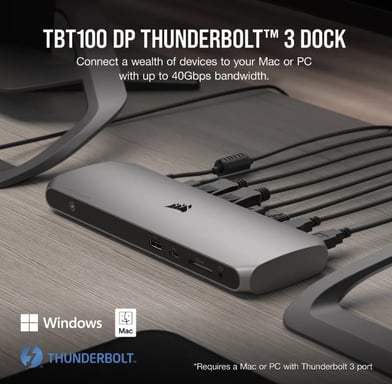 Corsair TBT100 Thunderbolt 3 40000 Mbit/s nero, argento