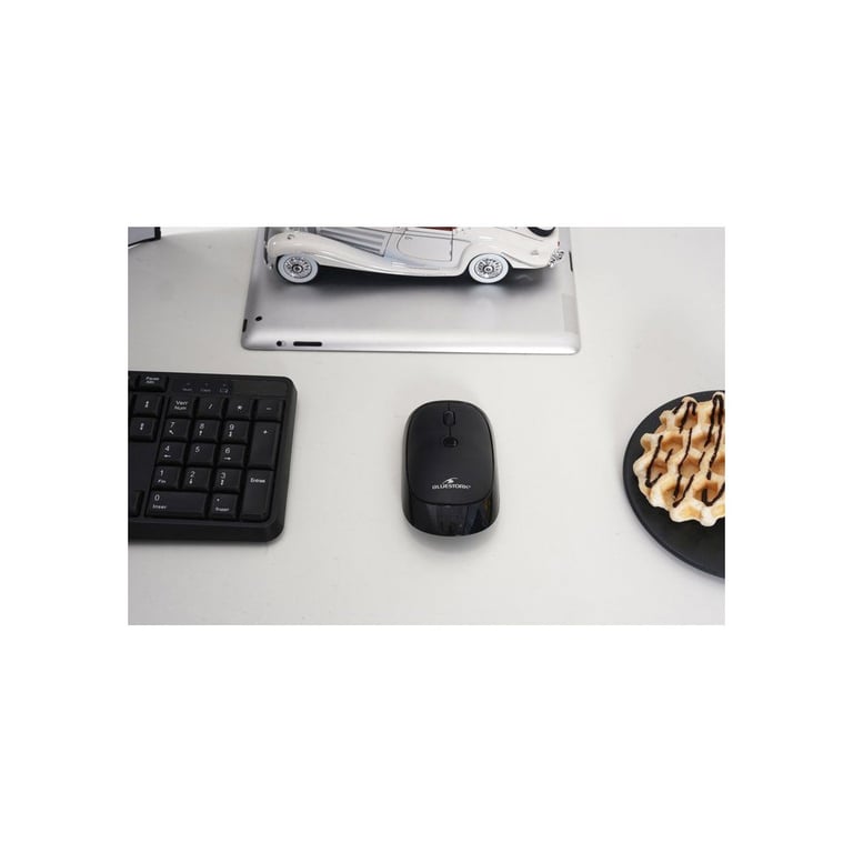 Souris sans fil BLUESTORK OFFICE 35 PC/Mac Noir design compact bas profil - Neuf
