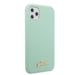 Custodia Guess per iPhone 11 Pro Max in silicone verde logo oro vintage