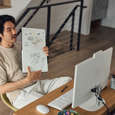 HP 24-cr0012ns Intel® Core? i3 i3-1315U 60,5 cm (23,8'') 1920 x 1080 pixel PC All-in-One 8 GB DDR4-SDRAM 512 GB SSD DOS free Wi-Fi 6 (802.11ax) Bianco