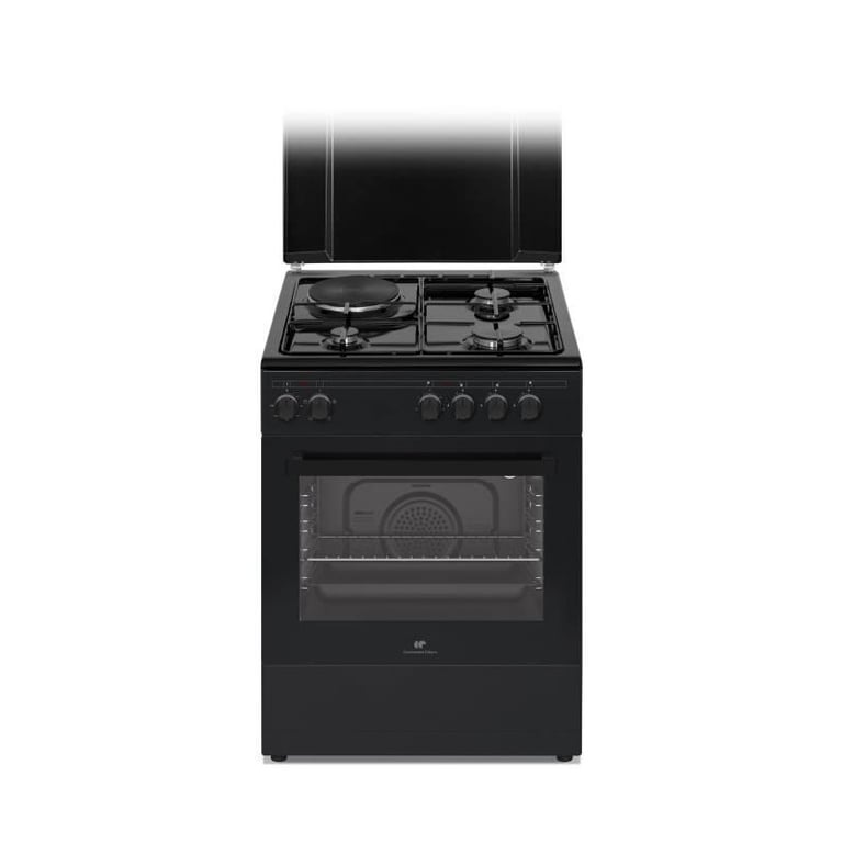 Cuisinière mixte CONTINENTAL EDISON CECM60FCB 3 feux gaz + 1 électrique L59 8 x P61 xH83 cm - vue 3