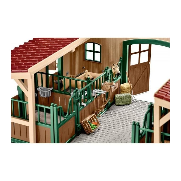 Schleich Figurine 42195 Animal de la ferme Ecurie avec chevaux et accessoires Neuf - vue 2