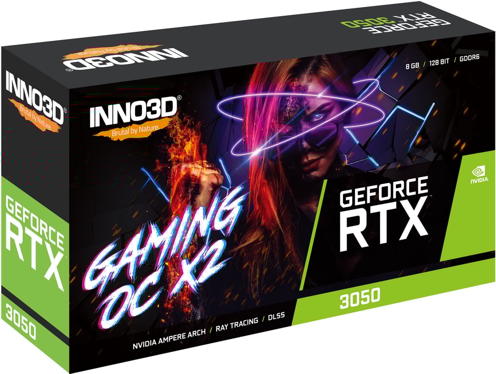 Inno3d Geforce Rtx 3050 Gaming Oc X2 8192 Mb Gddr6 - vue 3