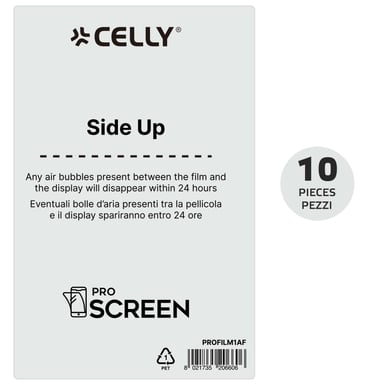 Celly PROFILM10AF protector de pantalla o trasero para teléfono móvil Universal 10 pieza(s)