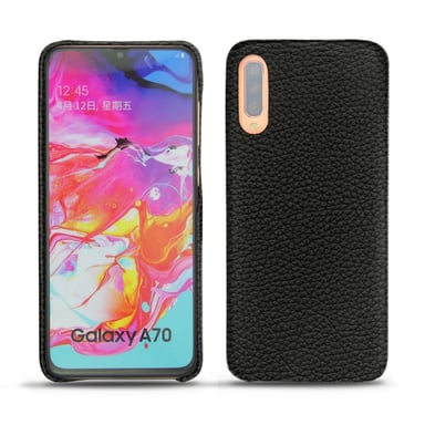 Coque cuir Samsung Galaxy A70 -  - Noir - Cuir grainé