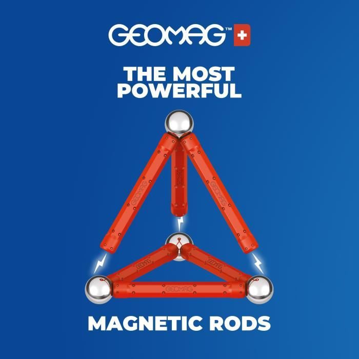 Jeu de construction magnétique GEOMAG Classic Recycled Magnetic Geometry 24 pièces Géométrie 3D Éducatif - vue 4