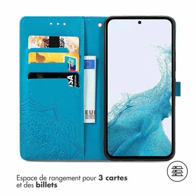 imoshion Etui de télephone Mandala pour Samsung Galaxy A54 (5G) - Turquoise