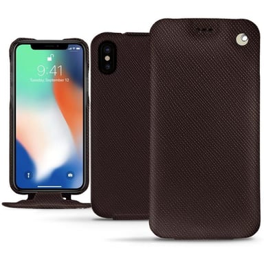 Housse cuir Apple iPhone Xs Max -  - Marron envoûtant ( Pantone #4e3629 ) - Cuir saffiano