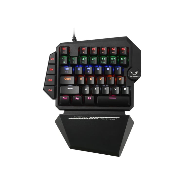 WE Gamium Clavier Gamer Filaire Mécanique Format 1 Main 35 touches 4 touches Macro Switch Rétro éclairage Repose Main Câble 1 6M Neuf