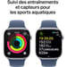 Apple Watch Series 10 OLED 46 mm Numérique 416 x 496 pixels Écran tactile 4G Argent Wifi GPS (satellite)