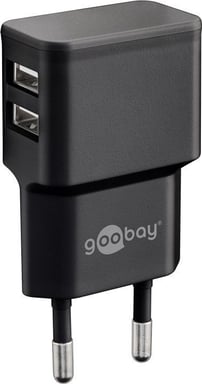 Goobay 44951 cargador de dispositivo móvil Teléfono móvil, Smartphone Negro Corriente alterna Interior