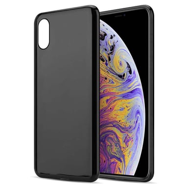 Coque pour Apple iPhone XS MAX en Noir Housse de protection Étui en silicone TPU flexible