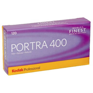Kodak Portra 400 – Película Color 120, ISO 400, Grano Fino, Tonos Naturales, Pack 5 (80 Fotos)
