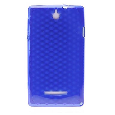 Coque silicone unie compatible Givré Bleu Sony Xperia E