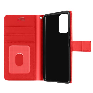Housse pour Xiaomi Redmi Note 10 Pro Porte-carte Fonction Support Vidéo Rouge