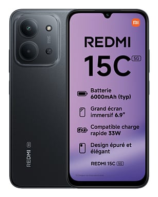 Smartphone Xiaomi Redmi 15C 4GB- 256GB- 6.9'- 5G- Negro
