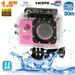 Camera Embarquée Sport LCD Caisson Étanche Waterproof 12Mp HD 1080P Rose 32 Go YONIS