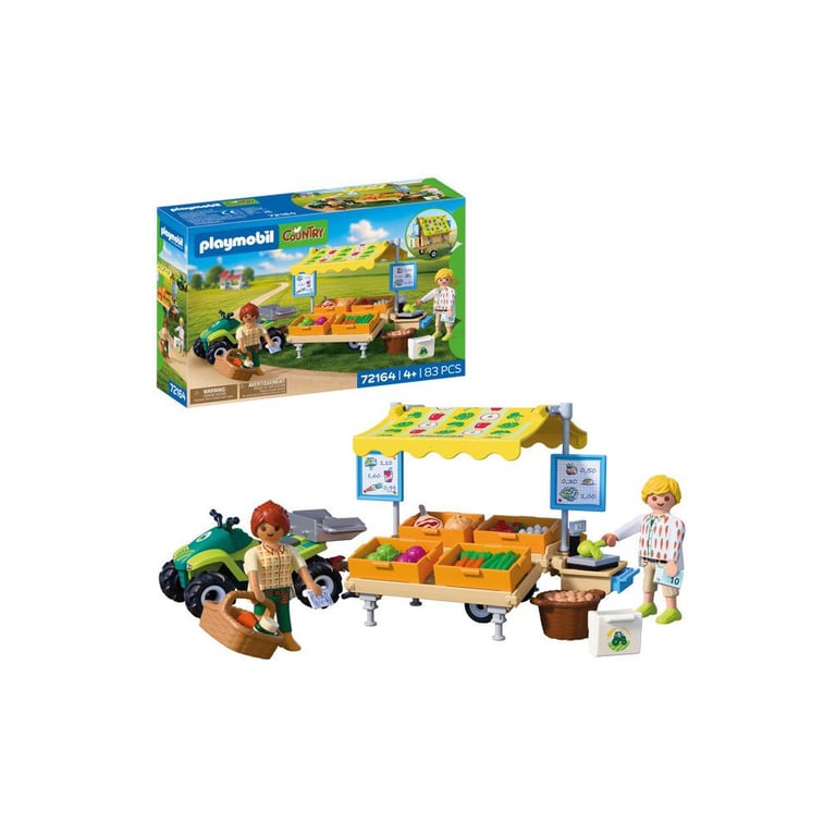 PLAYMOBIL Country 72164 Stand de légumes au marché et quad - vue 4