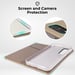 Moozy Case Flip Cover para Xiaomi Mi 10T 5G y Mi 10T Pro 5G, Oro - Smart Magnetic Flip Cover con tarjetero y soporte