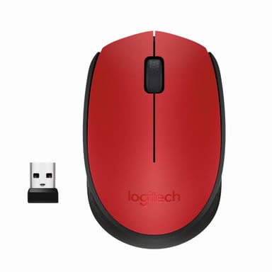 Logitech M171 Red-K Ratón inalámbrico RF ambidiestro óptico 1000 DPI