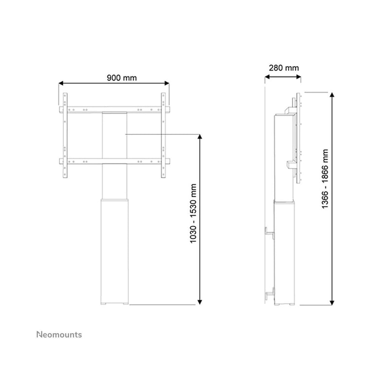 Meuble TV motorisé PLASMA W2250BLACK Neuf - vue 2