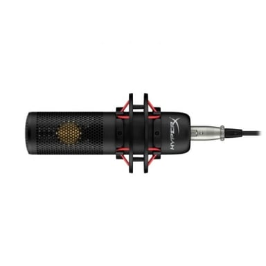 Micrófono de condensador HyperX ProCast negro, conexión XLR, cardioide, soporte antivibración, filtro antipop desmontable, filtro pasaaltos de 80 Hz