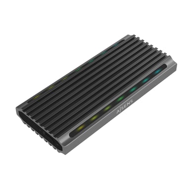 AISENS ASM2-RGB011GR Boîtier de disques de stockage Enceinte ssd Gris M.2