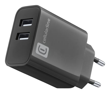 Cellularline MULTIPOWER 24W Cargador de red con 2 puertos USB