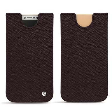 Apple iPhone Xs Funda de piel - Funda - Bewitching brown ( Pantone #4e3629 ) - Piel saffiano