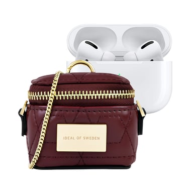 Borsa mini per AirPods di qualsiasi generazione Modello Poppy con catena e moschettone