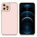 Coque pour Apple iPhone 12 PRO en Glossy Rose - Or Rose Housse de protection Étui en silicone TPU flexible et avec protection pour appareil photo