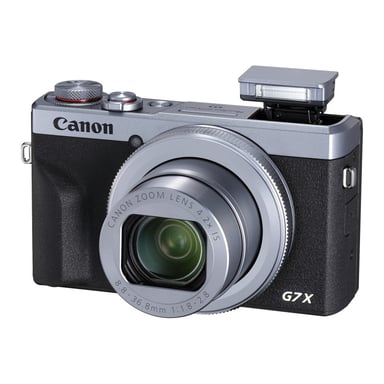 PowerShot G7X Mark III Plata Cámara compacta para Vlogging + 2ª batería, Plata