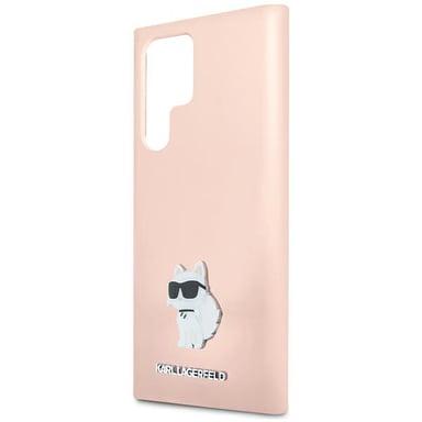 Étui en silicone Karl Lagerfeld Choupette pour Galaxy S23 Ultra, rose