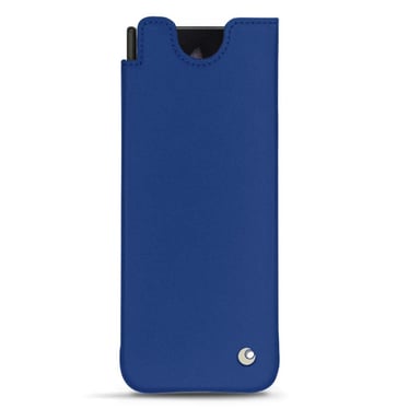 Pochette cuir Samsung Galaxy Z Fold4 - Pochette - Bleu - Cuir lisse