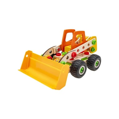 HEROS Constructor Chargeuse sur pneus 6-en-1 Kit bois 140 pièces FSC Hêtre Allemagne 5 ans Multicolore