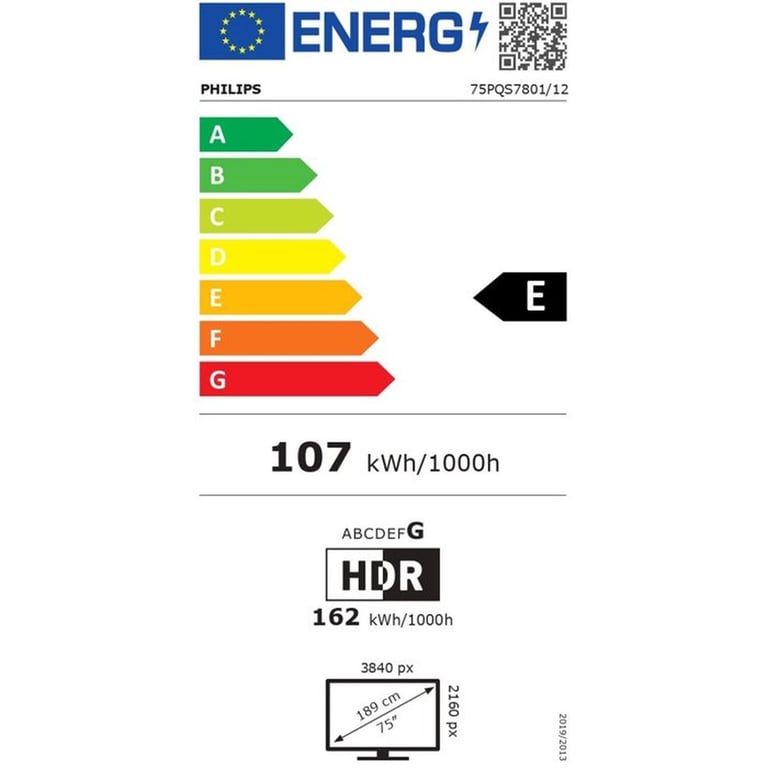 TV Philips QLED 75PQS7801 75 4K UltraHD 60Hz Smart TV Titan OS HDR10+ Dolby Atmos - vue 7