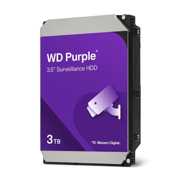 WD Disque dur Surveillance 3 To interne 3.5 SATA 6Gb/ mémoire tampon : 128 Mo - vue 2