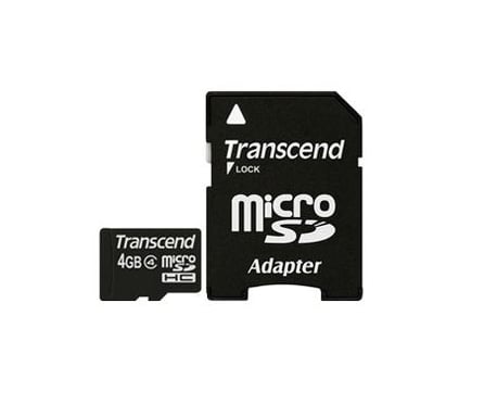 Transcend 4 GB microSDHC 4 Go Classe 4