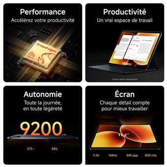 Pad 8 (11'') WIFI 128 Go, Gris