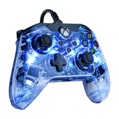 PDP Afterglow Noir, Bleu, Transparent USB Manette de jeu Analogique/Numérique Xbox One, Xbox Series S, Xbox Series X