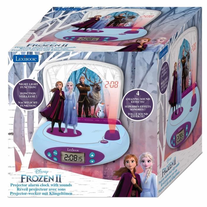 Radio reveil Lexibook Projecteur Disney Frozen 2 - Neuf