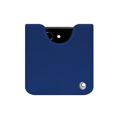 Pochette cuir Samsung Galaxy Z Flip5 - Pochette - Bleu - Cuir lisse