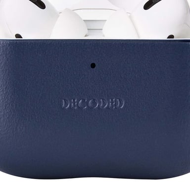 Coque pour AirPods Pro 3 en Cuir Ultra Élégant Série Aircase Bleu