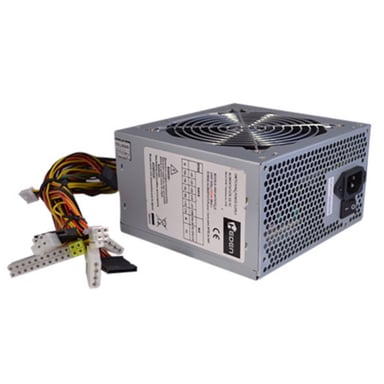 ALIMENTADOR DE PC HEDEN en formato ATX, Potencia máxima 500 vatios, ventilador de 120mm, Silencioso, con doble rail +12V