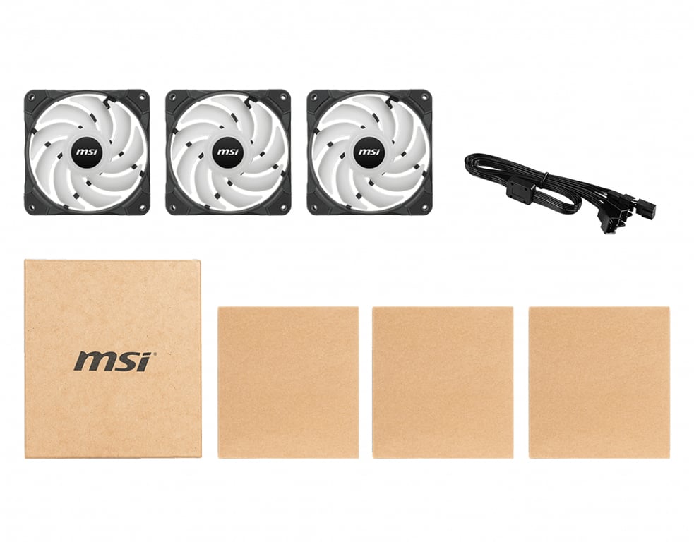 MSI MAX F12A 3 Ventilateur châssis 120 mm pack de 3 - vue 3