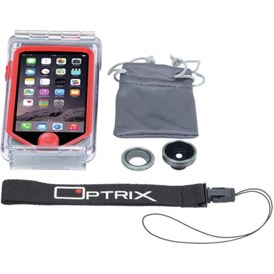 Optrix 9466002 coque de protection pour téléphones portables 10,2 cm (4'') Rouge, Transparent Apple iPhone 5/5s/SE